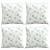 Perne decorative Frunză 4 pcs Model cu frunze 60 x 60 cm GartenMobel Dekor