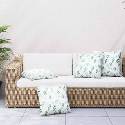 Perne decorative Frunză 4 pcs Model cu frunze 60 x 60 cm GartenMobel Dekor