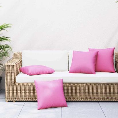 Perne decorative 4 pcs Roz 60 x 60 cm Material din poliester GartenMobel Dekor