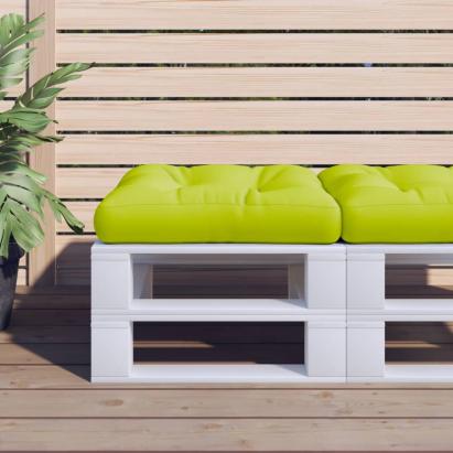 Pernă de paleți, verde aprins, 50x50x12 cm, material textil GartenMobel Dekor