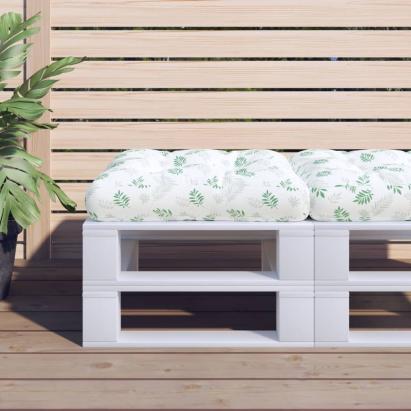 Pernă de paleți, model frunze, 60x60x12 cm, textil GartenMobel Dekor