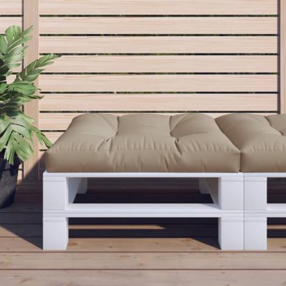 Pernă pentru paleți, gri taupe, 70x70x12 cm, material textil GartenMobel Dekor