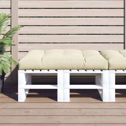 Pernă pentru paleți, crem, 120x80x12 cm, material textil GartenMobel Dekor
