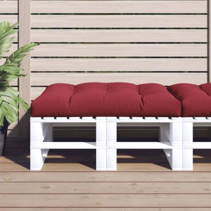 Pernă pentru paleți, roșu vin, 120 x 80 x 12 cm, țesătură GartenMobel Dekor