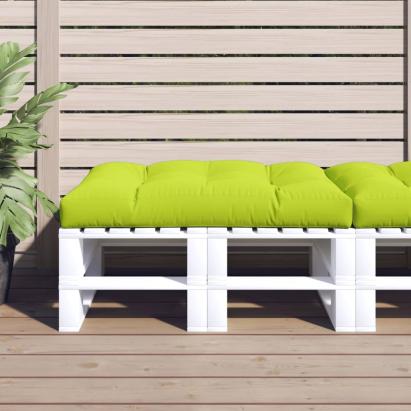 Pernă de paleți, verde aprins, 120x80x12 cm, material textil GartenMobel Dekor
