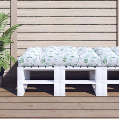 Pernă de paleți, model frunze, 120x80x12 cm, textil GartenMobel Dekor