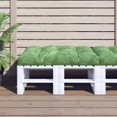 Pernă de paleți, model frunze, 120x80x12 cm, textil GartenMobel Dekor