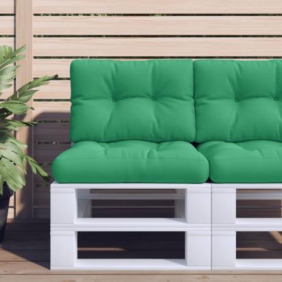 Pernă de paleți, verde, 50x40x12 cm, material textil GartenMobel Dekor