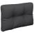 Pernă de paleți, negru, 50x40x12 cm, material textil GartenMobel Dekor