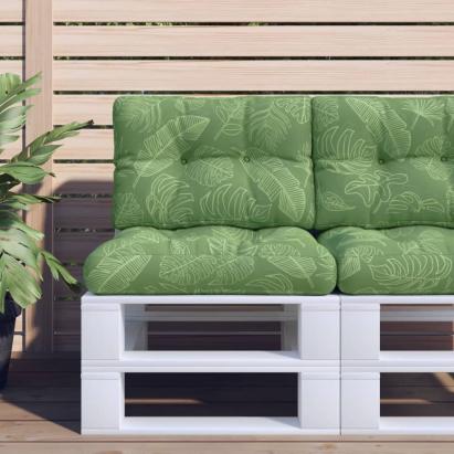 Pernă de paleți, model frunze, 50x40x12 cm, textil GartenMobel Dekor