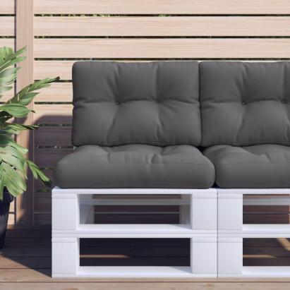 Pernă pentru paleți, antracit, 60x40x12 cm, material textil GartenMobel Dekor