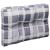 Pernă de paleți, gri carouri, 60x40x12 cm, material textil GartenMobel Dekor
