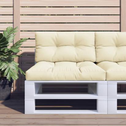 Pernă de paleți, crem, 70x40x12 cm, material textil GartenMobel Dekor