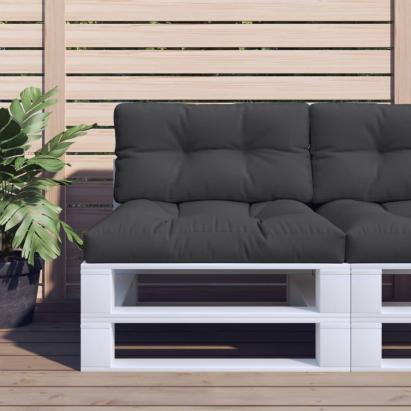 Pernă de paleți, negru, 70x40x12 cm, material textil GartenMobel Dekor