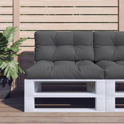 Pernă de paleți, antracit, 80x40x12 cm, material textil GartenMobel Dekor