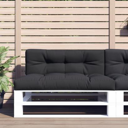 Pernă de paleți, negru, 120x40x12 cm, material textil GartenMobel Dekor