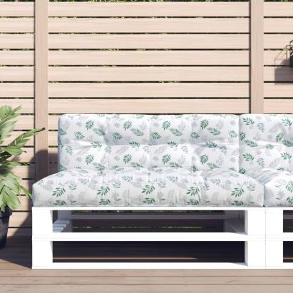 Pernă de paleți, model frunze, 120x40x12 cm, textil GartenMobel Dekor