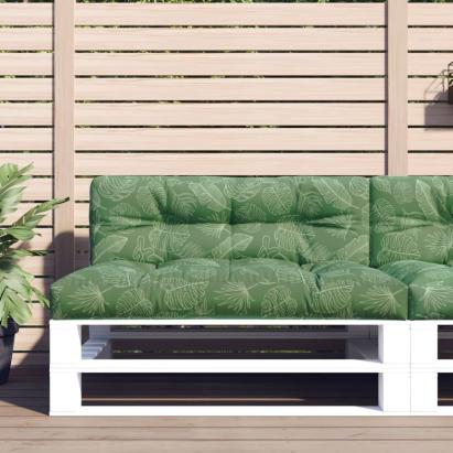 Pernă de paleți, model frunze, 120x40x12 cm, textil GartenMobel Dekor