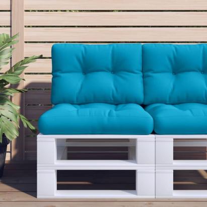 Perne de paleți, 2 buc., albastru, material textil GartenMobel Dekor