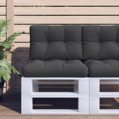 Perne de paleți, 2 buc., negru, material textil GartenMobel Dekor