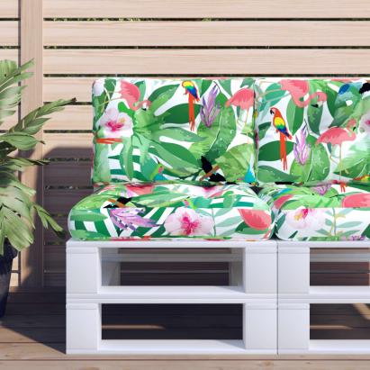 Perne de paleți, 2 buc., multicolor, textil GartenMobel Dekor