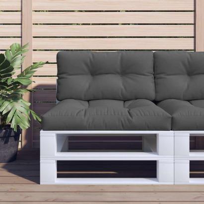 Perne de paleți, 2 buc., antracit, material textil GartenMobel Dekor