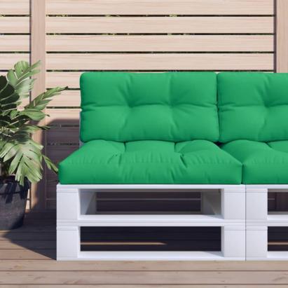 Perne de paleți, 2 buc, verde, material textil GartenMobel Dekor