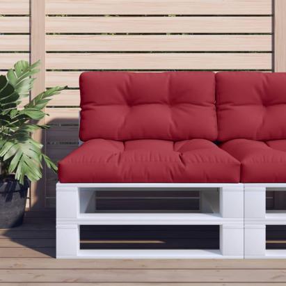 Perne de paleți, 2 buc., roșu vin, material textil GartenMobel Dekor