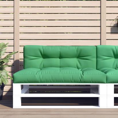 Perne de paleți, 2 buc, verde, material textil GartenMobel Dekor