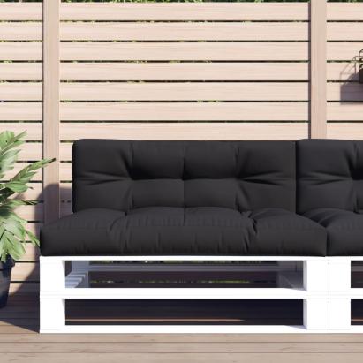 Perne de paleți, 2 buc., negru, material textil GartenMobel Dekor