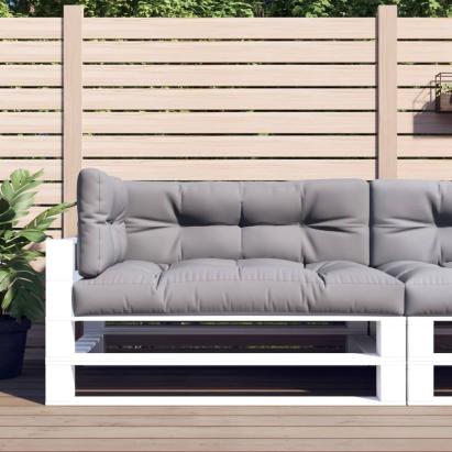 Perne de paleți, 3 buc., gri, material textil GartenMobel Dekor