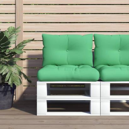 Perne de paleți, 2 buc, verde, material textil GartenMobel Dekor