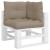 Perne de paleți, 3 buc., gri taupe, material textil GartenMobel Dekor