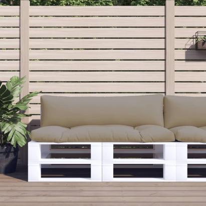 Perne de paleți, 2 buc., gri taupe, material textil GartenMobel Dekor