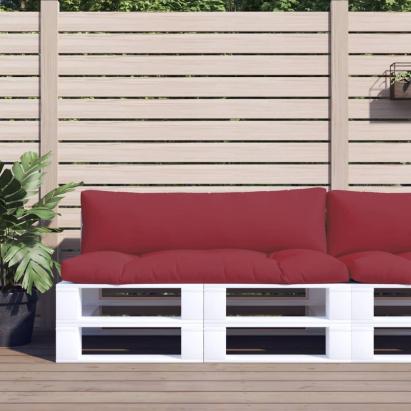 Perne de paleți, 2 buc., roșu vin, material textil GartenMobel Dekor