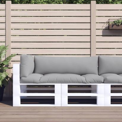 Perne de paleți, 3 buc., gri, material textil GartenMobel Dekor