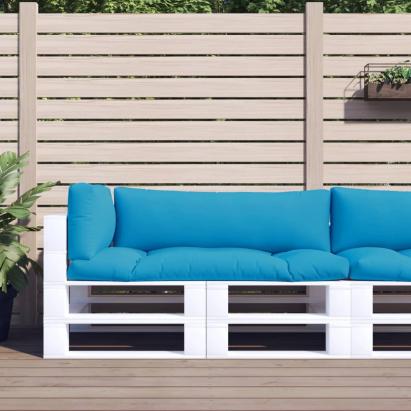 Perne de paleți, 3 buc, albastru deschis, material textil GartenMobel Dekor