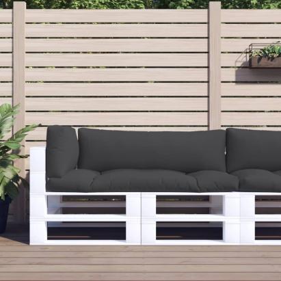 Perne de paleți, 3 buc., negru, material textil GartenMobel Dekor