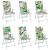 Perne de scaun spătar înalt, 6 buc., multicolor, textil GartenMobel Dekor