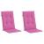 Perne scaun cu spătar înalt, 2 buc., roz, 120x50x3 cm, textil GartenMobel Dekor