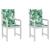 Perne de spate Frunză 2 pcs Model cu frunze 100 x 50 x 3 cm GartenMobel Dekor