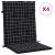 Perne de scaun spătar jos, 4 buc. negru, model carouri, textil GartenMobel Dekor