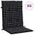 Perne de scaun spătar jos, 6 buc. negru, model carouri, textil GartenMobel Dekor