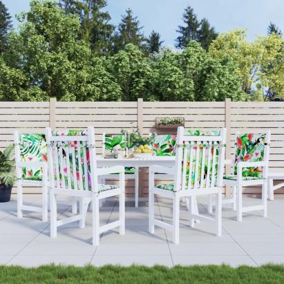 Perne pentru scaune cu spătar jos, 6 buc, multicolor, textil GartenMobel Dekor