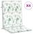 Perne de scaun spătar jos, 4 buc., model frunze, textil GartenMobel Dekor