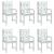 Perne de scaun spătar înalt, 6 buc., model frunze, textil GartenMobel Dekor