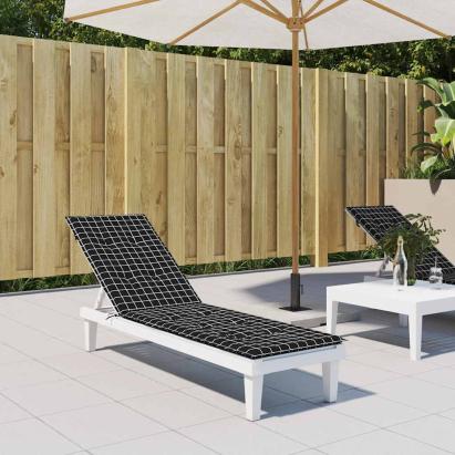 Pernă scaun de terasă, negru, carouri, textil Oxford GartenMobel Dekor