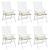Perne de scaun, 6 buc., alb crem, 40x40x7 cm, textil oxford GartenMobel Dekor