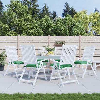 Perne de scaun, 6 buc., verde, 40x40x7 cm, textil oxford GartenMobel Dekor