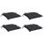 Perne de scaun, 4 buc., negru, 40x40x7 cm, textil oxford GartenMobel Dekor